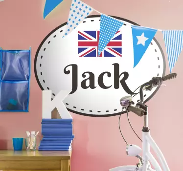 Union Jack Customisable Wall Sticker - TenStickers