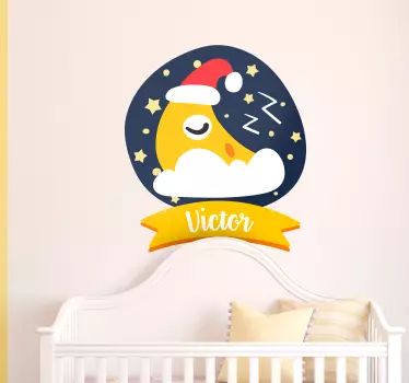 Sleeping Moon Nursery Sticker - TenStickers