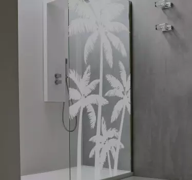 Palmtrees淋浴绘图树墙贴纸 - TenStickers