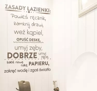폴란드어 목욕 표준 벽 스티커 - TenStickers
