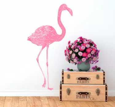Watercolour Flamingo Wall Sticker - TenStickers
