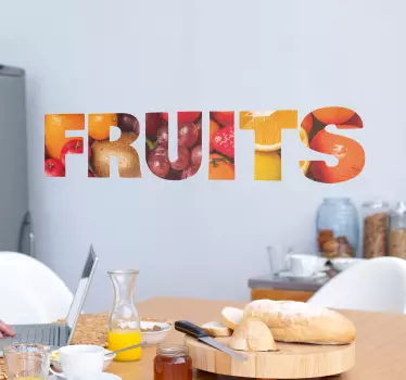 Text Aufkleber Früchte Fruits - TenStickers
