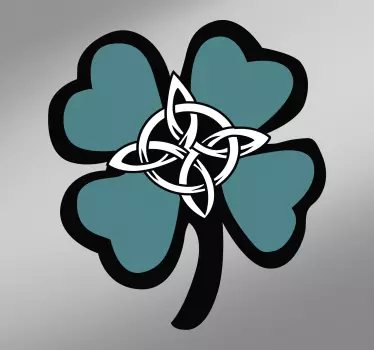 Celtic Four Leaf Clover Wall Sticker - TenStickers