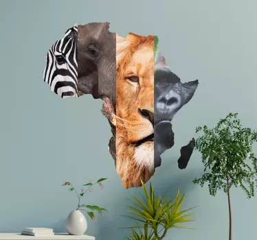 African Animals Wall Mural sticker - TenStickers