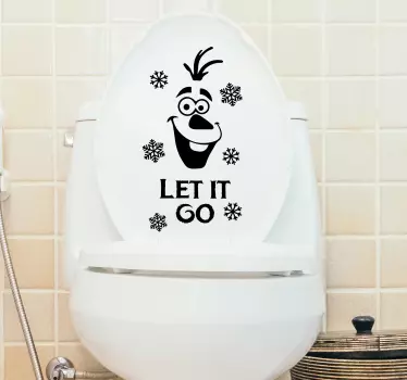 Let it Go Toilet Sticker - TenStickers