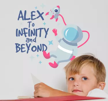 To Infinity and Beyond Customisable Wall Sticker - TenStickers