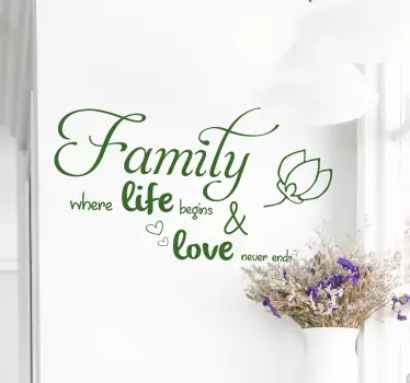 Cute Family Love Wall Sticker - TenStickers