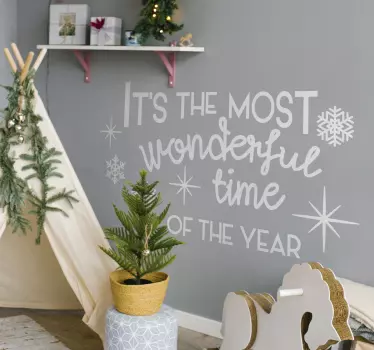 The Most Wonderful Time Wall Sticker - TenStickers