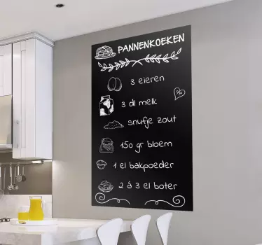 pancake recipe recipe wall sticker - TenStickers