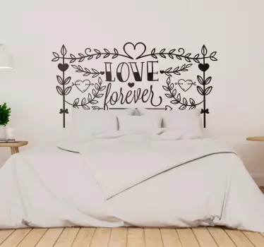 Love Forever Wall Text Sticker - TenStickers