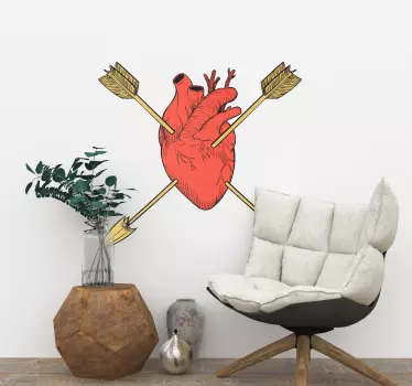 Herz Sticker Herz Zeichnung San Valentinstag - TenStickers