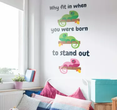 Dr Seuss Fit In Quote Wall Sticker - TenStickers