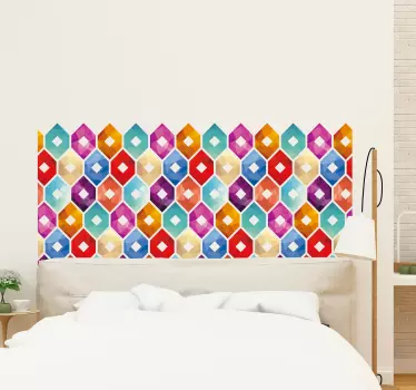 六角形瓷砖床头贴纸 - TenStickers