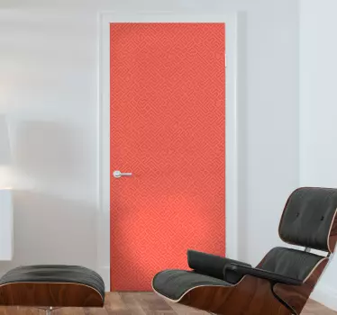 Korallen Farbe Tür Aufkleber - TenStickers