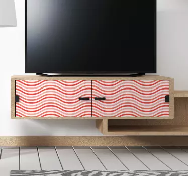 coral waves furniture sticker - TenStickers