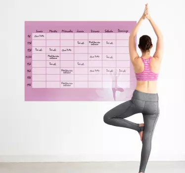 Schedule yoga classes write on sticker - TenStickers
