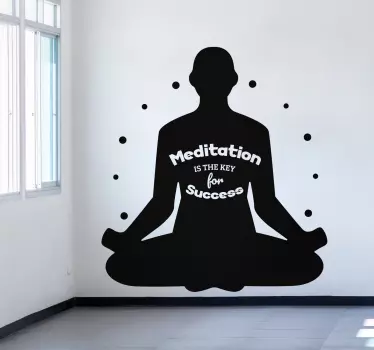 Text Meditation Living Room Wall Decor - TenStickers