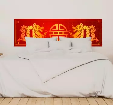 Sticker Maison tête de lit chinoise - TenStickers
