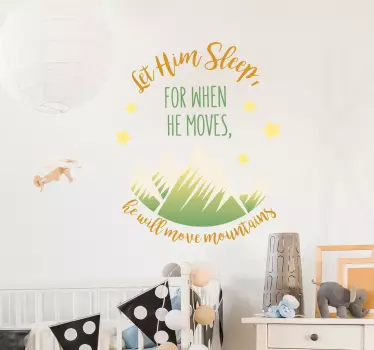 Let him Sleep Wall Bedroom Sticker - TenStickers