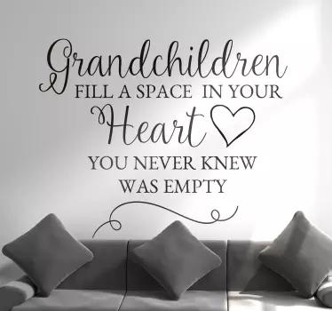 Grandchildren Heart Quote Sticker - TenStickers