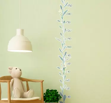 Sticker Chambre Enfant Toise Eucalyptus - TenStickers