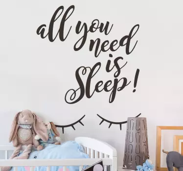 Sticker Chambre Enfant Bien dormir - TenStickers