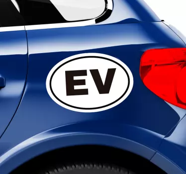 electric vehicle signature car Sticker - TenStickers