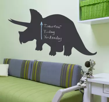 Triceratops Dinosaur Blackboard Sticker - TenStickers