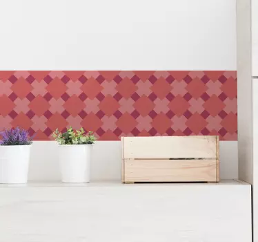 living coral tiles wall border sticker - TenStickers