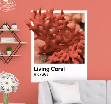Pantone Living Coral nautical wall sticker - TenStickers