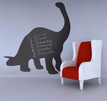 Autocolante decorativo quadro negro do dinossauro do diplodocus - TenStickers