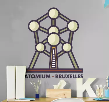Muurstickers tienerkamer Atomium Brussel - TenStickers