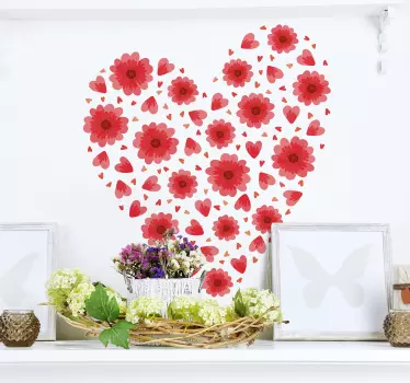 spring heart love sticker - TenStickers