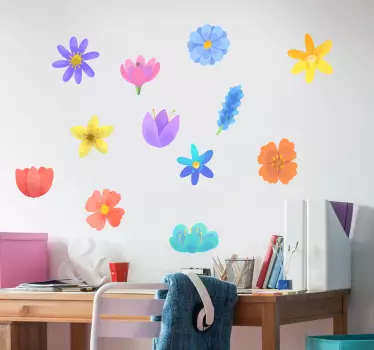 Sticker Chambre Enfant Fleurs Printanières - TenStickers