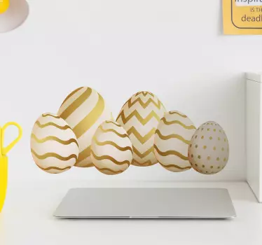 Zlata jajca stenska vinilna nalepka - TenStickers