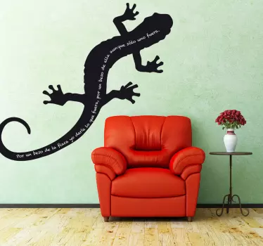 Gecko Wall Art Blackboard Sticker - TenStickers