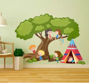아이들의 나무 천막 벽 스티커 - TenStickers