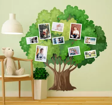 Vinilo pared árbol genealógico para niños - TenVinilo