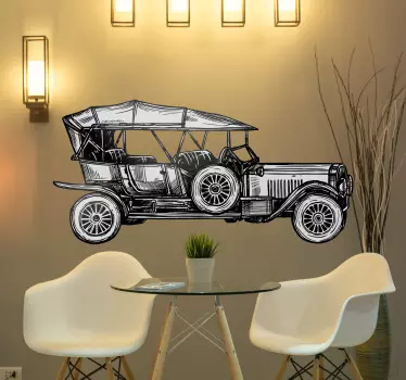 Naklejka z rysunkiem Ford T 1908 - TenStickers