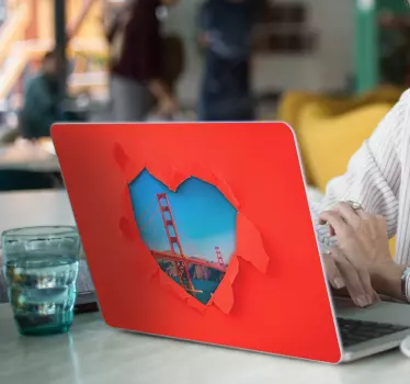 Golden Gate Laptop Sticker - TenStickers