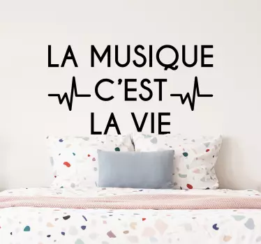 Sticker Maison La Musique c'est la Vie - TenStickers