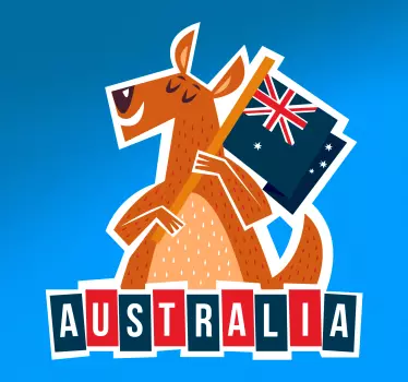 Happy Australian Day wall decal - TenStickers