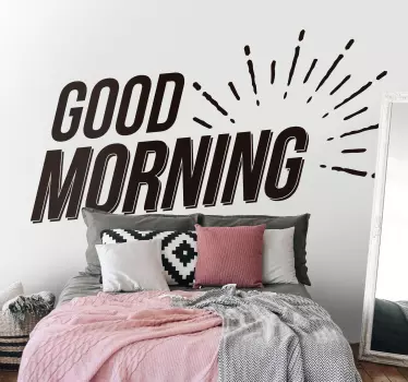 Muurstickers slaapkamer Good Morning - TenStickers