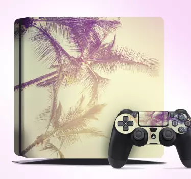 Palmenlandschaft PS4 Aufkleber - TenStickers