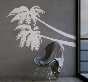 Palm tropical tree wall decal - TenStickers