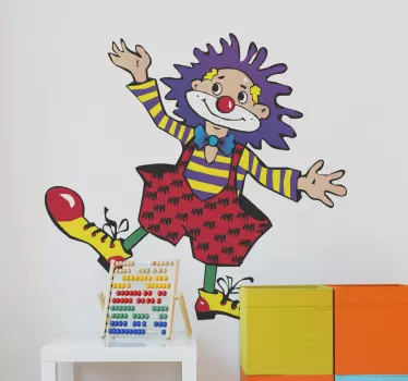 Clown mit lila Haaren Aufkleber - TenStickers