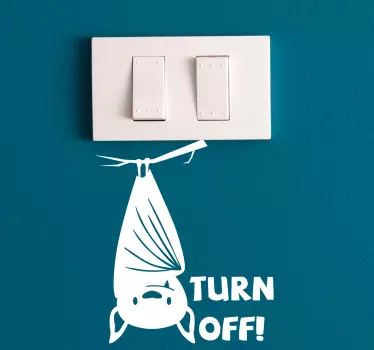 Bat Turn Off Light Switch Sticker - TenStickers