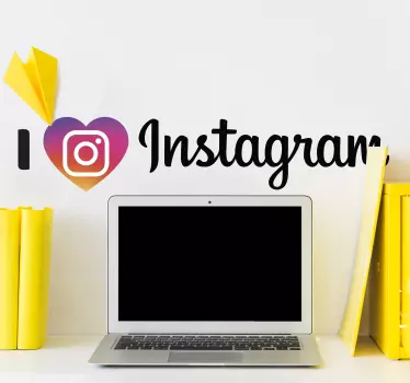 Sticker Maison I love Instagram - TenStickers