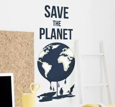 Sticker Original Save the Planet - TenStickers