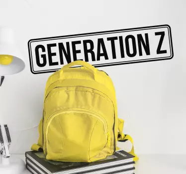 Generație z text sticker - TenStickers